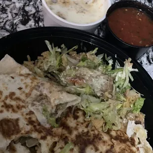 Chori Queso Dip Fajitas Quesadilla