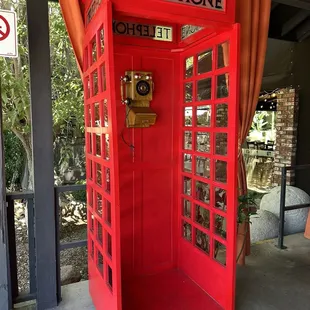Cool phone booth at front door