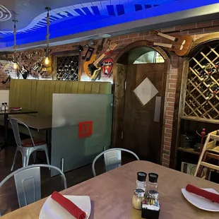 Inside seating area