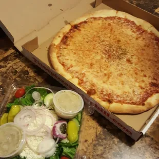 Lg cheese &amp; Greek Salad