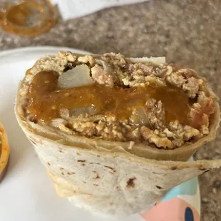 Shredded Beef Breakfast Burrito