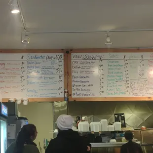 Overhead menu