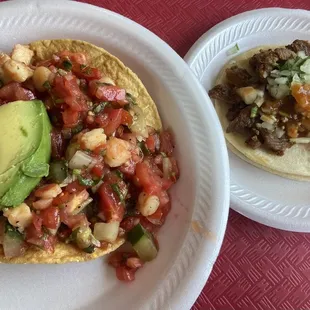 Tostada de Camaron  Asada taco