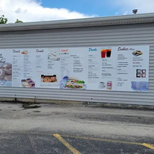 Menu outside building