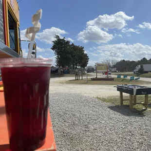 Hibiscus Agua fresca with chia