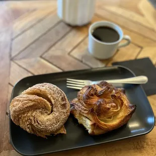 I love this SO much. I decided on my two favorites today: the kouign amann and the cruffin...pairs well with the house coffee.