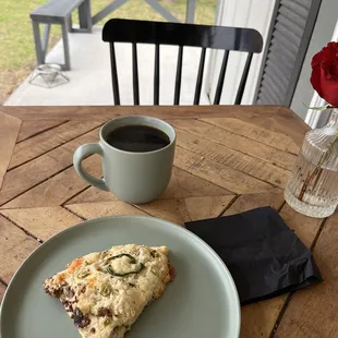 Ohhh my stars! You have created a masterpiece. The NEW cheddar, jalapeño, sausage scone is AMAZING!!  You gotta get to Tiverton Bakeshop.