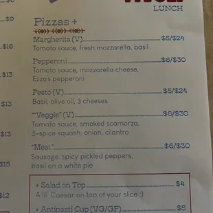 Lunch menu 12/2023