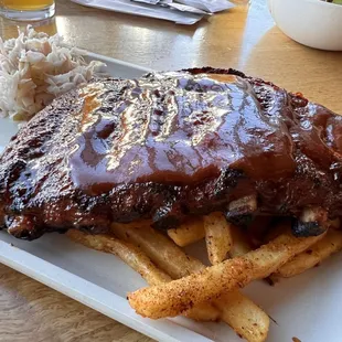 Baby back ribs.  Well cooked falling off the bone.  Delicious and reasonably price.