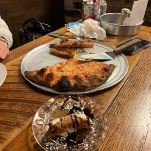 pizza and ice cream