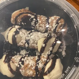 Cannolis- They are small. 3-4&quot;