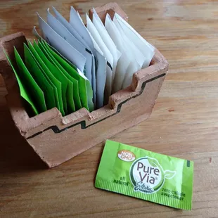 Sugar box Pueblo Style - love they offer stevia alternative