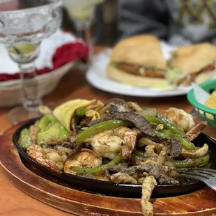 Fajitas de Asada and Torta Milanesa Chicken