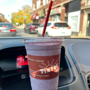 Blueberry and granola shake - for a hot December day