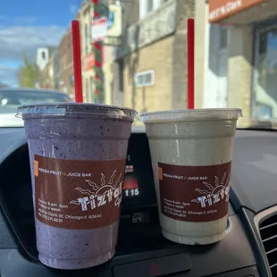 Blueberry and Banana shakes