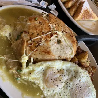 Chilaquiles with Chicken and Eggs