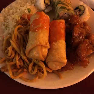 Full plate of food. Open on Christmas day