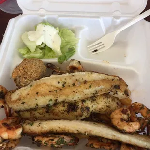 Grilled fish &amp; shrimp