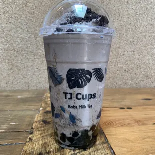 Oreo Church Milk Snow with locally made boba