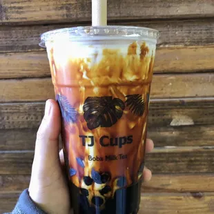 Handcrafted Brown Sugar Fresh milk with locally made Brown sugar boba