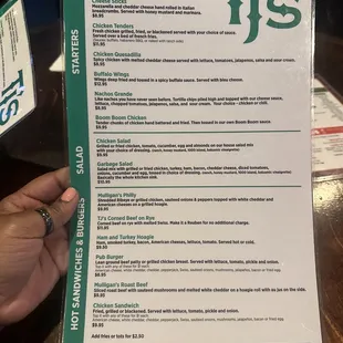 Food menu