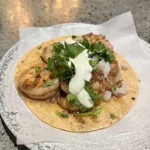 Garlic Shrimp Taco