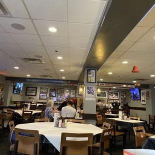 Empty dining area except me and 2 tables and my waitress. This pic was taken from my table