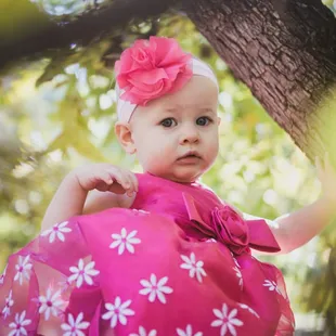 A portrait of my 1 year old daughter during our most recent photo shoot with TJ.