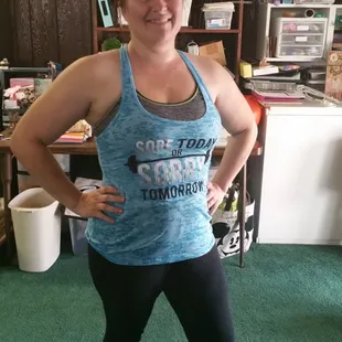 Mary Bertera, mother of 3 home schooled boys, still finds time to work on herself!