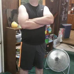 There's no stopping this father of three boys! Always finds a way to workout daily!