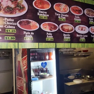 Counter and menu