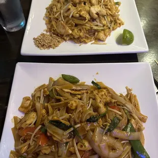 Pad Thai, Chicken Drunken Noodle