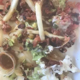 Gross Pale ass Adobada fries.