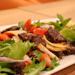 a plate of salad