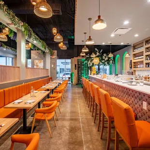 interior, sushi and sashimi