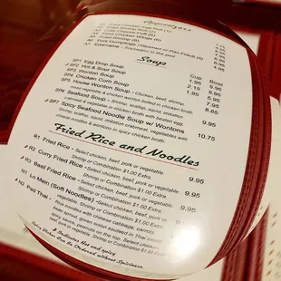 sushi and sashimi, menu