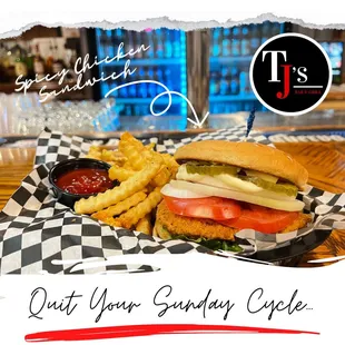 a sandwich and fries