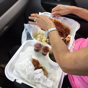 Eatin' in the car...old school style.