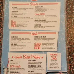 Non-sandwich side of the menu
