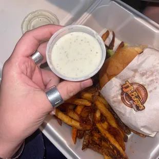 Their HOMEMADE ranch!!! To die for!!!