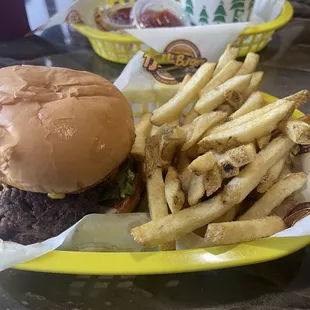 Double and plain fries