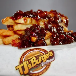 B.O.M Fries. Add Bacon Onion Marmalade to your order of fries today.