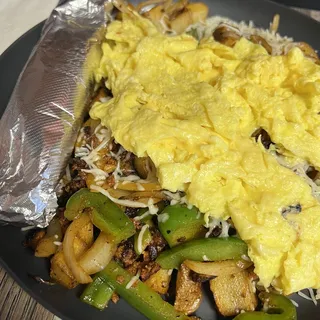 Chorizo Hash and Eggs