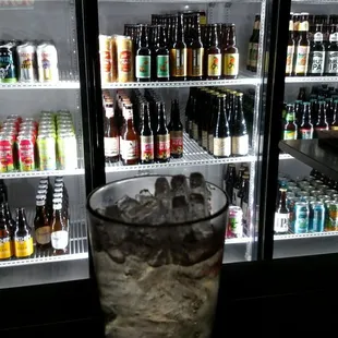 a cold beverage in a glass