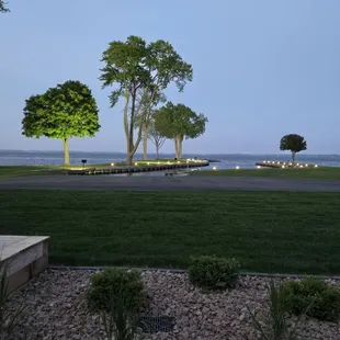 View from outside dining area