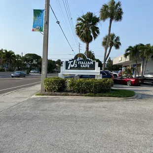 the entrance to the restaurant