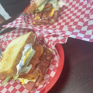 Olivers Fried Bologna Sandwich creation x2.