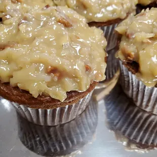German Chocolate Cupcakes 
Has my granny's homemade icing recipe on it!