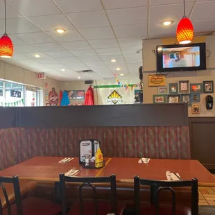 Front area with dining table.