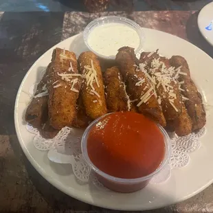 Zucchini sticks appetizer